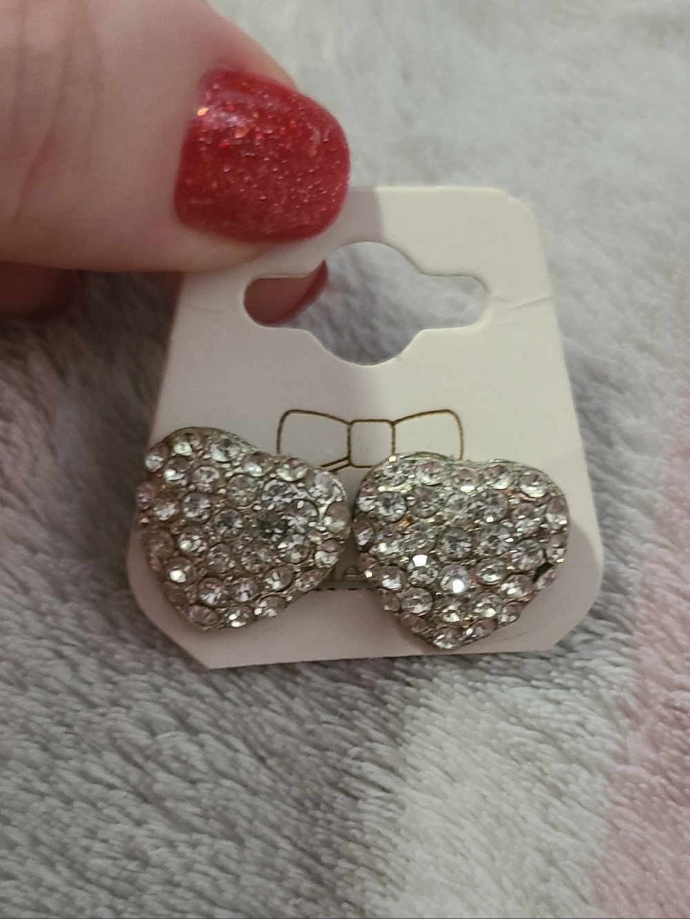 Jeweled Heart Earrings